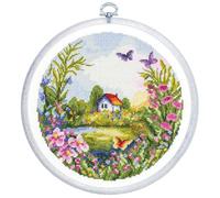 Cross Stitch Kit with Hoop Included Luca-S - The Summer