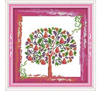 Cross Stitch Kits, Awesocrafts The Tree of Life Easy Patterns Cross Stitching Embroidery Kit Supplies Christmas, Counted (Tree, Counted)