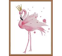 Cross Stitch Kits, Fantasy Flamingo Awesocrafts Easy Patterns Cross Stitching Embroidery Kit Supplies Christmas Gifts, Counted (Flamingo, Counted)