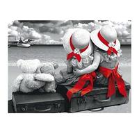 Cross Stitch Kits for Adults Red Umbrella Rose Flower Printed Canvas 11Ct Cross Stitch Embroidery Set Dmc Threads Handicraft Knitting Sewing Counted 11Ct Counted Printed Cross Stitch Kits