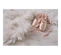 Cross Stitch Kits for Beginners Adults,Pink Ballet Shoes,11CT Stamped 3 Strands,Easy Embroidery Cross-Stitch Needlework Home Decoration,16x20 inch