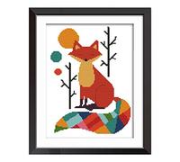 Cross Stitch Kits for Stamped DIY Cross Stitch Kits Easy Patterns Embroidery Seven Colour Fox for Adults Girls Kids Home Decoration