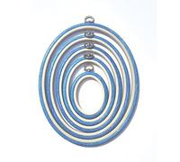 Cross Stitch Oval Hoop - Nurge Embroidery Hoop (Blue, 5.70" x 7.45")