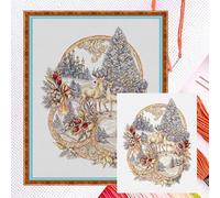 Cross Stitch Partial Embroidery Christmas Reindeer 11CT Counted Needlework Set