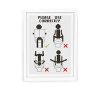 Cross Stitch Patterns for Adults, Counted Easy Modern Simple DMC Embroidery Patterns for Beginners, Cute Funny Toilet Design, Home Decor DIY, Hobbies for Women, Digital Download