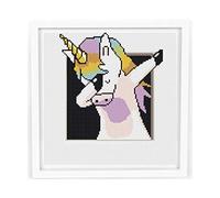 Cross Stitch Patterns for Adults, Easy Modern Counted Simple DMC Embroidery Patterns for Beginners, Cute Funny Unicorn 3 D Design, Home Wall Decor DIY, Hobbies for Women, Digital Download