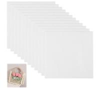 Cross Stitch Plastic Canvas Sheets 12CT/inch, 12 Pcs 15x15cm Square Mesh Fabric for Embroidery, Needlepoint & Crochet | Reusable White Craft Supplies (DIY Bags, Knitting Projects)