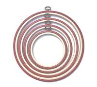 Cross Stitch Round Hoop - Nurge Embroidery Hoop (Red, 3.70")
