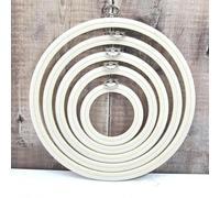Cross Stitch Round Hoop - Nurge Embroidery Hoop (White, 8")