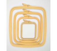 Cross Stitch Square Hoop - Nurge Embroidery Hoop (Beige, 4.30" x 3.70")