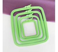 Cross Stitch Square Hoop - Nurge Embroidery Hoop (Green, 4.30" x 3.70")