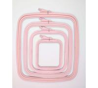 Cross Stitch Square Hoop - Nurge Embroidery Hoop (Pink, 11" x 9.80")