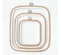 Cross Stitch Square Hoop - Nurge Embroidery Hoop (Sand, 7" x 7.85")