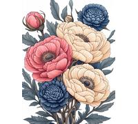 Cross Stitch Starter Kits Adults Diy Embroidery Kit With Pattern Flowers That Bloom At the Beginning Of Autumn 3 Adults Diy Embroidery Kit Beginners Children Wall Home DéCor 11CT: 15.7*19.7In