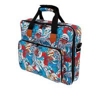 Cross Stitch Supplies Bag, Oxford Cloth Embroidery Kits Storage Bag with Multi Pocket and Sturdy Handle, 15.7×12.4×4.3inch Portable Embroidery Kits Storage Bags for Cross Stitch Enthusiasts(Blue)