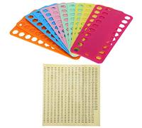 Cross Stitch Threads Organizer, 12Pcs Color Plastic Floss Bobbin Winding Plate, 20 Holes - Reusable, Free Storage, Easy Thread Management for Embroidery