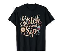 Cross Stitcher Who Stitches Aida Cloth Hot Tea Stitch Hobby T-Shirt