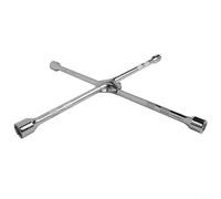Cross Style Four Socket Lug Wrench Designed for 17mm 19mm 21mm 23mm Wheel Nuts on Passenger Vehicles (20inch)