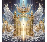 Cross Symbol Religious Faith,5D DIY Special Shaped Drill Diamond Painting,12x12 inch Partial Drill Crystal Rhinestone Art for Home Wall Decor,Diamond Art Painting Kits for Adults Beginner