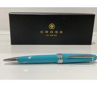 CROSS Bailey Light Refillable Click-Off Cap Plastic Ballpoint Pen with Resin Finish, Medium Ballpoint, includes Premium Gift Box and Black Cartridge, 1 Pack, Polished Teal