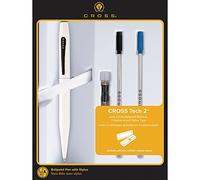 Cross Tech 2 Pearl White Ballpoint and Stylus + 2 Ballpoint Refills and 2 Stylus Replacements