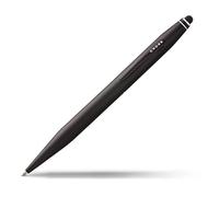 CROSS Tech2 Refillable Retractable Plastic Ballpoint Pen with Stylus, Medium Ballpoint, includes Premium Gift Box and Black Cartridge, 1 Pack, Satin Black (AT0652-1)