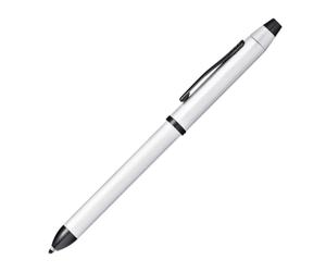 CROSS Tech3+ Brushed Chrome PVD Multifunction Pen with Stylus and 0.5mm Lead