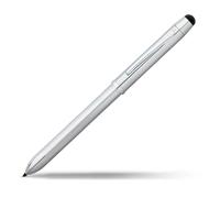 Cross Tech3+ Refillable Twist-Action Metal Multifunction Ballpoint Pen with Stylus/Pencil/Eraser, Medium Ballpoint, includes Premium Gift Box and Assorted Ink Cartridges, 1 Pack, Lustrous Chrome
