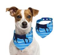 Cross The River On Horseback Dog Bandanas,Summer Bandanas for Dogs Washable Adjustable Dog Triangle Scarf Bibs Cute Pet Bibs for Medium Large Dogs Puppy and Cats Medium