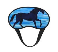 Cross The River On Horseback Sleep Mask Soft Comfortable Eye Mask with Adjustable Strapblackout Eye Sleep Shade Cover for Women Girls Men Travel Yoga Nap Shift Work