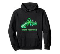Cross Together Bridge Ribbon Unity Awareness Design Pullover Hoodie