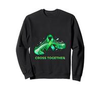 Cross Together Bridge Ribbon Unity Awareness Design Sweatshirt