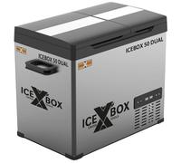 Cross Tools Electric Dualzone Cooler - Compressor Cooler 39 Liter (Cooling capacity down to -20° C, For camping, car, portable fridge) ICEBOX 50 DUAL, 68064