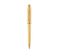Cross Townsend Diamond Engraved Ballpoint Pen, M Line Thickness, Black, Includes Luxury Gift Box, 23K Gold Plated