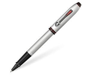 Cross Townsend Ferrari Rollerball Pen - Medium Line Width - Black Ink - Chrome/Aluminium Grey - Includes Premium Gift Box