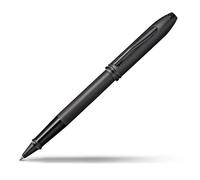 CROSS Townsend Refillable Click-Off Cap Sandblasted PVD Micro-Knurl Rollerball Pen, Medium Ballpoint, includes Premium Gift Box and Black Gel Ink Cartridge, 1 Pack, Black