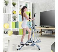 Cross Trainer Air Walker Glider Home Gym Fitness Workout Machine w/ LCD Display HOMCOM Silver One Size