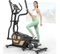 Cross Trainer for Home, Magnetic Elliptical Machine with 16 Levels Resistance, Ultra-Quiet Cross Trainers with 10KG Flywheel, 45cm Stride, App Compatible LCD Monitor, Weight Capacity 150KG (Black)