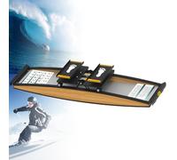 Cross Trainer, Ski Training Device, Indoor Simulator with Poles and Mats, Strength and Balance Tool, 150kg Load