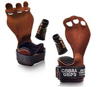 Cross Training Grips Best Gymnastics Grips Keep Your Hands Free From Blisters & Callouses Pullups Weight Lifting Chin Ups (Medium 4.25"-5.0", BROWN Nubuck Leather)