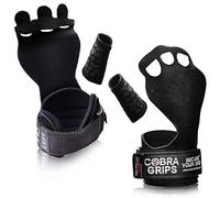 Cross Training Grips Best Gymnastics Grips Keep Your Hands Free From Blisters & Callouses Pullups Weight Lifting Chin Ups (Small 3.75"-4.25", BLUE Nubuck Leather)