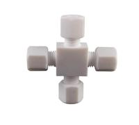 Cross Tube Compression Union Pipe Fitting Coupler Connector Adapter(6mm)