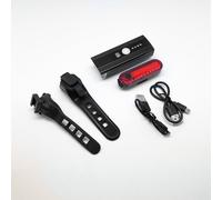 Cross USB Rechargeable Bike Front & Rear Lights Set