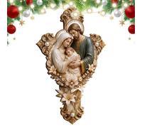 Cross Wall Decoration 30cm Christian Saints With Metal Hooks