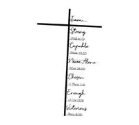 Cross Wall Decoration, Elegant Christian Hanging Decoration | Design Inspired by Holy Scriptures Cross of Jesus | for Living Room Bedroom Entrance Home Church Wedding Office