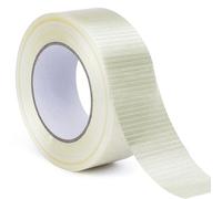 Cross Weave Reinforced Tape - 2.5CM*25M Transparent Bi-Directional Filament Strapping Tape Extra Strong, Reinforced Filament Tape, Clear sealing Tape Heavy Duty, Anti Crack Water Proof Cricket Bat