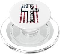 Cross with Faith Family Christian Hunting Dad PopSockets PopGrip for MagSafe