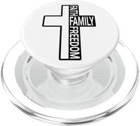 Cross with Faith Family Freedom Christian Dad PopSockets PopGrip for MagSafe