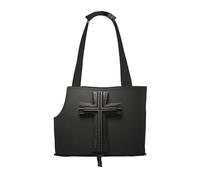 Cross with Simple Lines Printed pet Shoulder Bag, Suitable for Small Dogs and Cats, Shopping and Travel Dual-Purpose Bag
