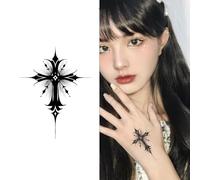 Cross Women's Semi-permanent Stickers, Realistic Fake Tattoos, Lasts 7-15 Days, Waterproof, Non-reflective Temporary Tattoos(1pcs)
